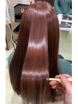 アズール 草加(azule)&nbsp;カット　髪質改善カラー　ピンクブラウン