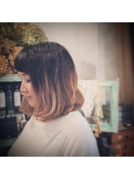 キミ(kimi) 【kimi】厚めバングくせ毛風ナチュラルボブ