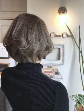 ヘアーデザイン シュシュ(hair design Chou Chou by Yone) ☆chou chou☆透け感アッシュベージュ×ボブ