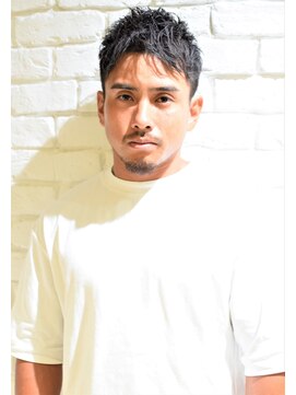 メンズフィール 南森町(MENS FEEL) ソフトツイストパーマサイドグラデーションビジカジツーブロック