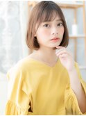 シースルーバング艶カラー前下がり大人ボブa上尾20代30代40代!