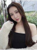 ゆるふわカール/ゆるロング/シースルーバング/韓国へア/艶カラー