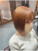 #髪質改善#ケアブリーチ#切りっぱなし#ボブ
