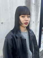 ソルトウォーター(SALT WATER) 姫カット 切りっぱなしボブ ブルーブラック