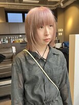 ヌープヘアーアイス(NUUP.hair ici)&nbsp;可愛い透明感ピンクブラウンケアブリーチ小顔