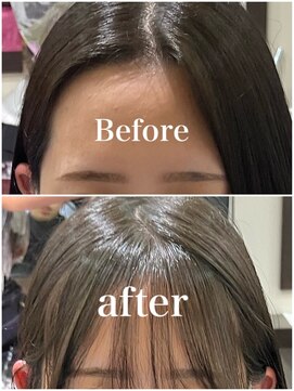 ヘアーアンドメイク ビス(HAIR&MAKE bis) クロスパーマと前髪縮毛