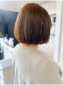 福山人気前髪ストレート髪質改善アッシュベージュ内巻きボブ小顔