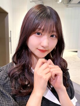 アルバム 池袋(ALBUM) シースルーバング_斜めバンググレージュカラー_59522