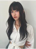 韓国風/フェイスレイヤー/くびれヘア/ロングレイヤー