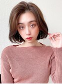 ★小顔レイヤーカットデジタルパーマチェリーブラウン