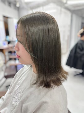 ハピネス 梅田茶屋町店(HAPPINESS) ブリーチなしダブルカラーオリーブグレージュ