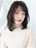 ツヤ髪伸ばしかけ大人可愛いレイヤーカットp古河20代30代40代