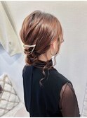 三つ編みシニヨン
