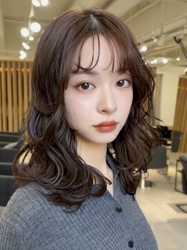 メゾンアクア 表参道(Maison ACQUA) ＋小顔ウェーブミディアム似合わせカットメルティーカラー/着物