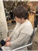 ベージュカラーショートスタイル