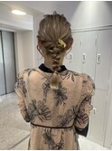 結婚式参列　お呼ばれヘア　あみおろし