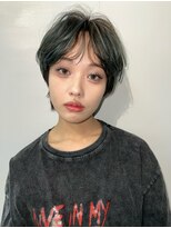 ヴェイン 渋谷(vain)&nbsp;ミルクティーベージュダブルカラーインナーカラー韓国20代前髪