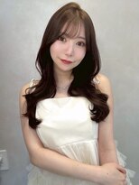 ユーフォリア 銀座本店(Euphoria)&nbsp;ロングレイヤー 斜めバンググレージュカラーデザインカラー