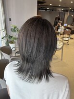 ショコララテ&nbsp;大人世代/くびれミディアム/オリーブグレー/ウルフ/レイヤー