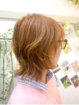 黄ぐまくん美容室 ミディアム レイヤー