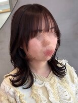 ロンドポレール 北千住(Lond polaire)&nbsp;ミディアムレイヤーカット/マロンベージュ/顔周り/前髪/北千住