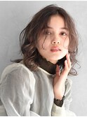 パーマ風ミディアム[溝の口/髪質改善/縮毛矯正/白髪ぼかし]