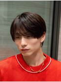 シースルーラウンドマッシュニュアンスフェザーパーマ