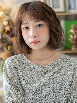 カバーヘア ブリス 川口(COVER HAIR bliss) ゆるふわミディアム大人可愛いオリーブグレージュh4川口20代30代