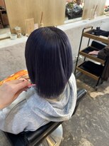 チャプター 問屋町(chapter) ケアブリーチダブルカラーブルーラベンダーカラー切りっぱなし