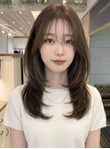 ピンクベージュ×前髪×髪質改善[髪質改善/縮毛矯正/韓国]T