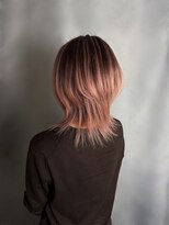イマージュヘアー&nbsp;ピンクブラウン×くびれミディアム