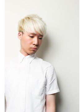 メリケンバーバーショップ フクオカ(MERICAN BARBERSHOP FUK) サイドパートショート フェザーマッシュソフトツーブロック