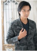 ダークアッシュの爽やかワンレンセミウエットD
