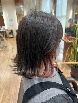 マール(marl) 【marl.】外はねボブ インナーピンク