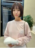 ケアカラー透明感カラーミルクティカラーボブミニボブ