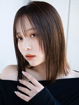 エインアンリー 表参道(AIN.ANLY.) インナーカラーベージュフェイスレイヤーエアーストレート顔周り