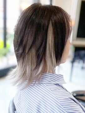 ヴァンクラウドコウベ(VENT CLOUD KOBE) 20代30代40代大人インナーカラーホワイトベージュレイヤーカット