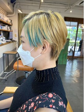 ポタム 東中野(potamu) ベリーショートにインナーカラー