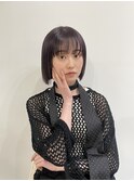 ◎切りっぱなしボブ縮毛矯正ミニボブストレートパーマ