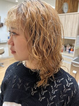 アメイジングヘアー 中沢店(AMAZING HAIR) レイヤー×パーマ/レイヤーカット/ハイトーン/ブロンド/抜け感