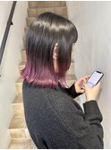 パーソナルカラーウィンターの赤紫グラデーションカラー★秋山