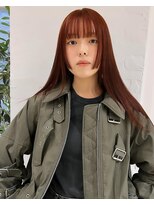 スタン 渋谷(Stam)&nbsp;オレンジブラウンアプリコットオレンジフェイスカットミディアム