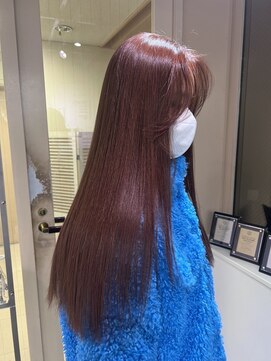 グロウ 渋谷(grow) ブリーチ無しボルドーカラー