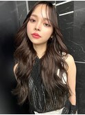 韓国ヘアグレージュカラーブリーチ無し髪質改善透明感カラー