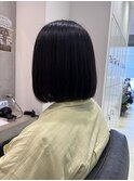 顎下3cm切りっぱなしボブ