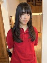 ロティー(loty)&nbsp;ロング　顔周りレイヤー　レイヤーカット　前髪　透明感　20代