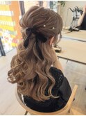 ハーフアップ