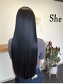 シー 浜松三方原店(She)&nbsp;髪質改善トリートメントでロングもダメージ減の艶のある質感に