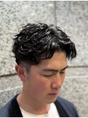 銀座　フェザーパーマスタイル