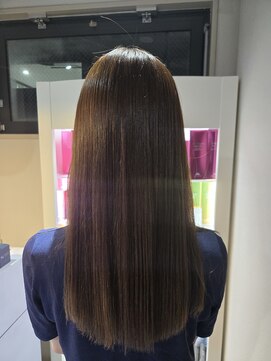 ヴィジョン 梅田店(Vision) サラツヤTOKIO縮毛矯正+ツヤカラーラベンダーブラウン